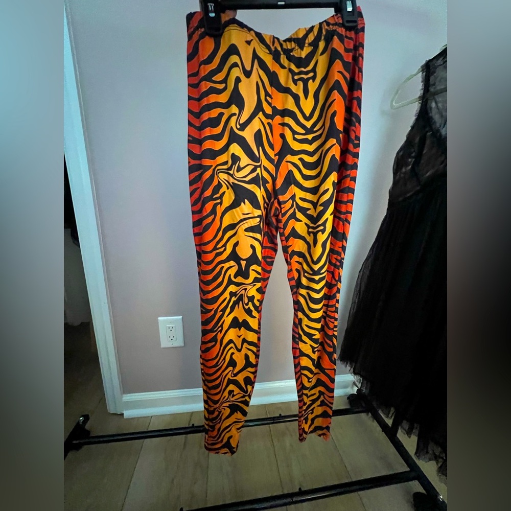 Vibrant Zebra Print Leggings